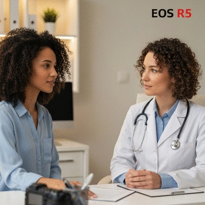 Woman consulting with a doctor about breast health